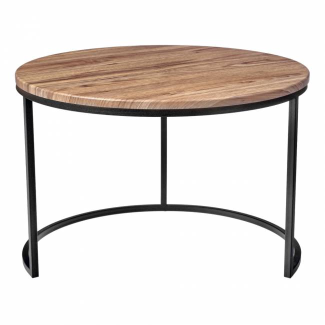 Набор кофейных столиков Tango орех чёрные ножки, 2шт