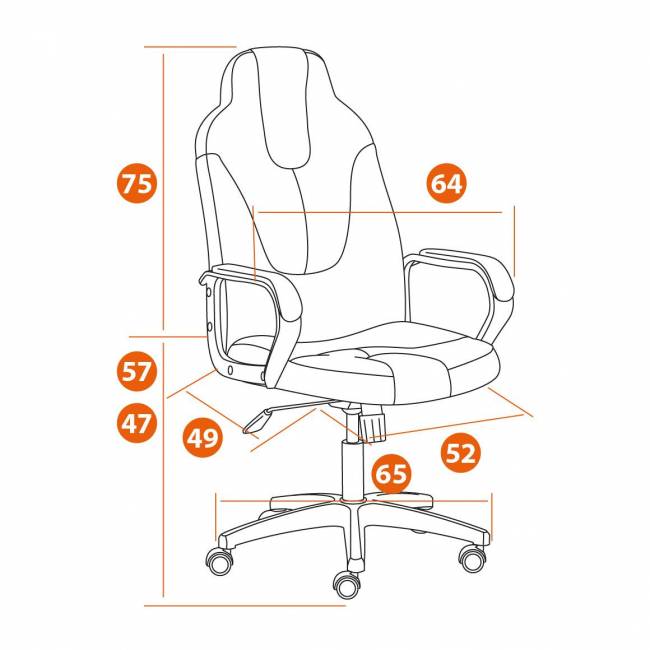 Кресло NEO 2 (22) флок , серый/синий, 29/32