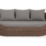 "Барселона" диван из искусственного ротанга трехместный, цвет коричневый
