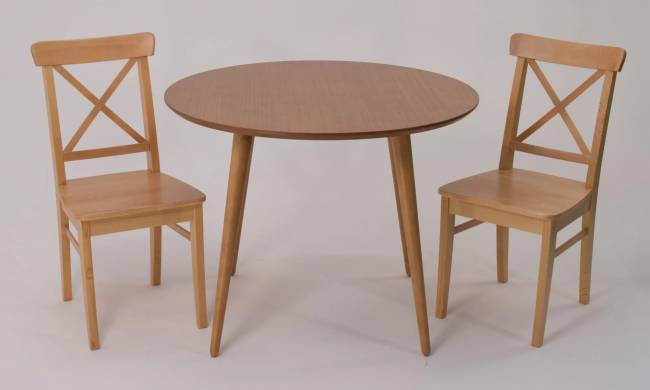 Стол Монте К 90 натур со стульями Ингольф натур Стол Монте К 90 натур со стульями Ингольф натур