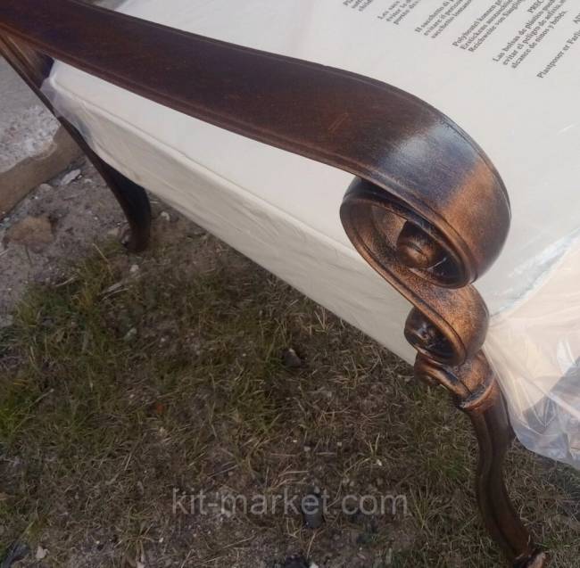 Диван двухместный из литого алюминия Venice