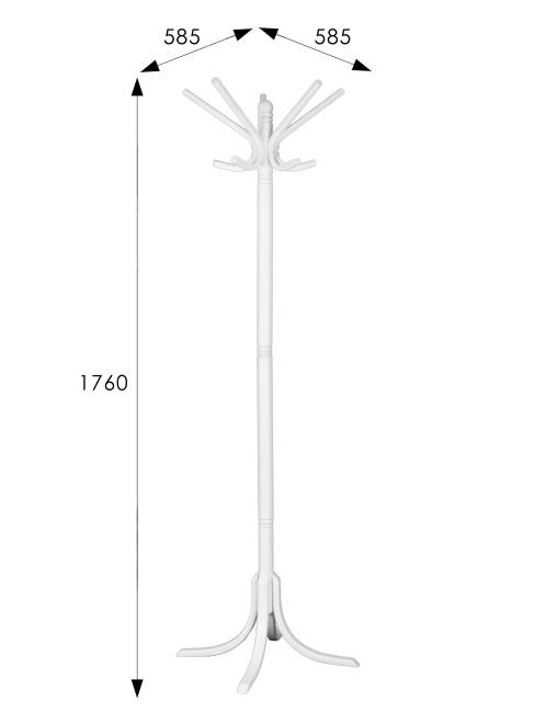 Вешалка напольная В 8Н белый