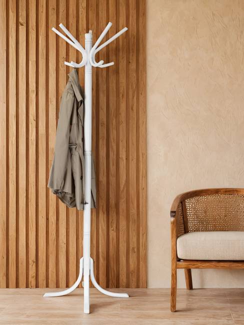 Вешалка напольная В 8Н белый