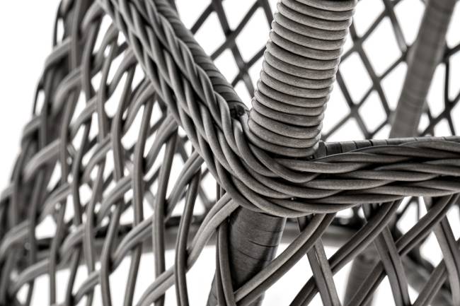 "Эспрессо - 80 R" обеденная группа плетеная, цвет графит "Эспрессо - 80 R" обеденная группа плетеная, цвет графит