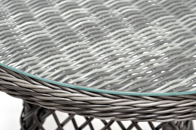 "Эспрессо - 80 R" обеденная группа плетеная, цвет графит "Эспрессо - 80 R" обеденная группа плетеная, цвет графит