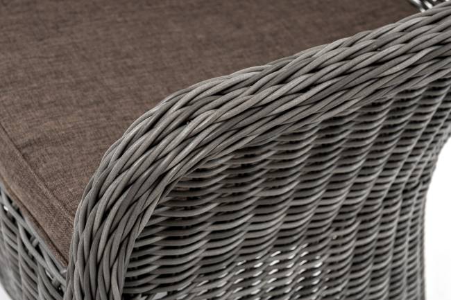 "Эспрессо - 80 R" обеденная группа плетеная, цвет графит "Эспрессо - 80 R" обеденная группа плетеная, цвет графит