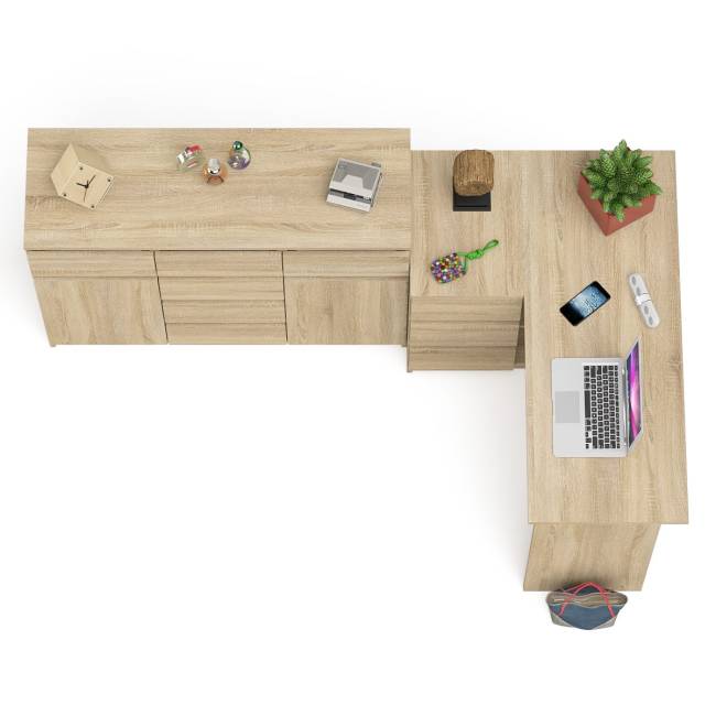Тумба-комод Мори 1200 с угловым компьютерным столом МС-16 с тумбой слева Мори цвет дуб сонома Тумба-комод Мори 1200 с угловым компьютерным столом МС-16 с тумбой слева Мори цвет дуб сонома