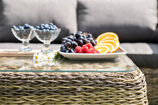 "Кальяри" журнальный столик из искусственного ротанга (гиацинт), цвет соломенный "Кальяри" журнальный столик из искусственного ротанга (гиацинт), цвет соломенный