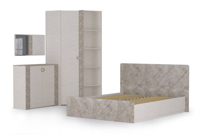 Спальня Амели № 9 цвет шёлковый камень/бетон чикаго беж