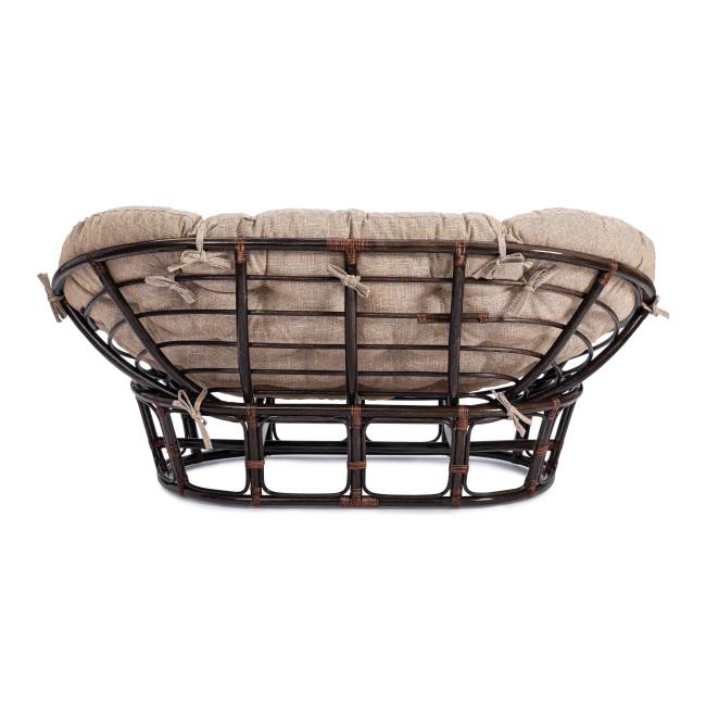 Диван Мамасан/Mamasan (23/02 W) /с подушкой/ 169х102х80см, античный черно-коричневый, матрац 182х119см, рогожка, меланж Antique brown (античный черно-коричневый)