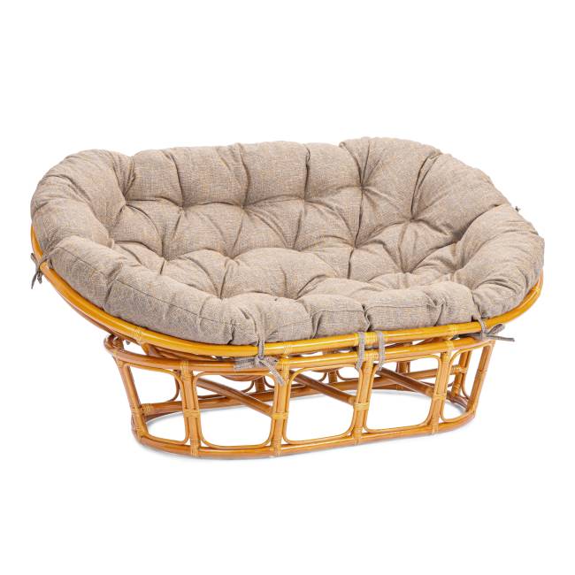 Диван Мамасан/Mamasan (23/02 W) /с подушкой/ 169х102х80см, пекан орех, матрац 182х119см, рогожка, меланж Pecan (орех)