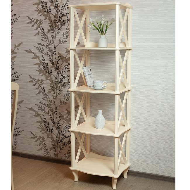 Этажерка-стеллаж Джульетта 4 уровня, дуб шампань Л Этажерка-стеллаж Джульетта 4 уровня, дуб шампань Л