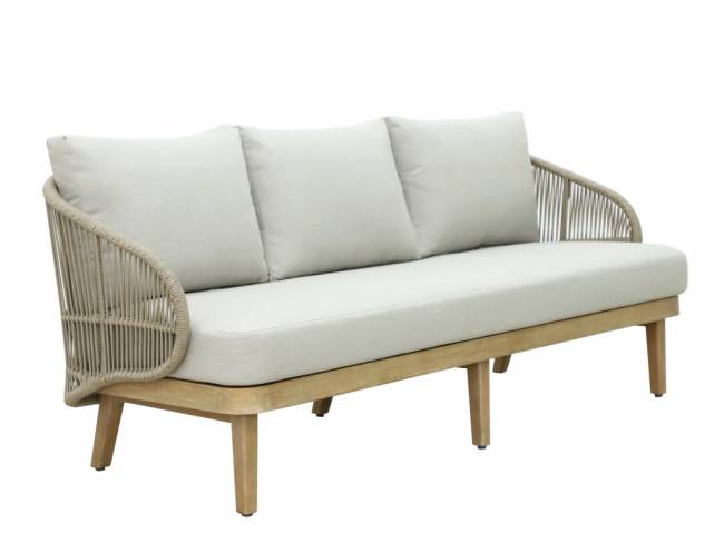 Диван плетеный трехместный Mali натуральный 1930х805х825 мм