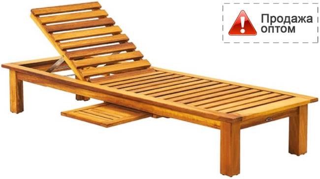 Шезлонг-лежак деревянный Spa 2100х700х300 мм