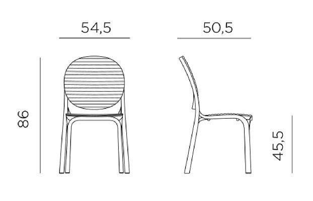 Стул пластиковый Nardi, Dalia Кофе