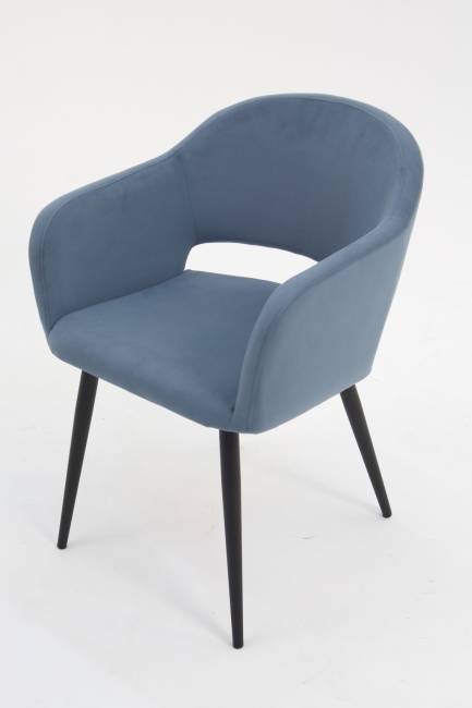 Стол Монте К 100 орех с креслами Пичч велюр синий