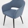 Стол Монте К 100 орех с креслами Пичч велюр синий