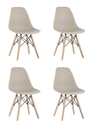 Стул Eames Style DSW бежевый x4 (разборный каркас) Стул Eames Style DSW бежевый x4 (разборный каркас)