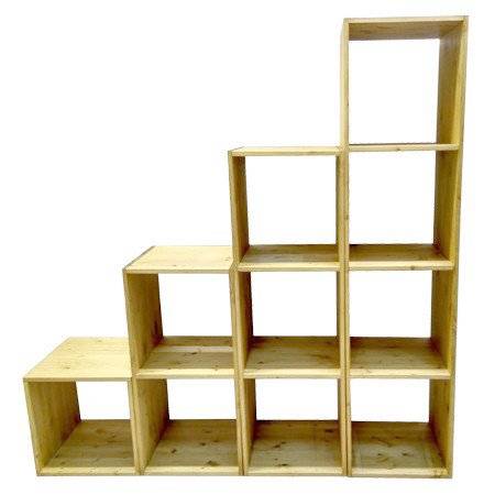 Стеллаж Куб 1 сосна, без покраски P&H