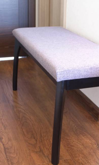 Банкетка Лина, мягкая, Венге/Серый Банкетка Лина, мягкая, Венге/Серый