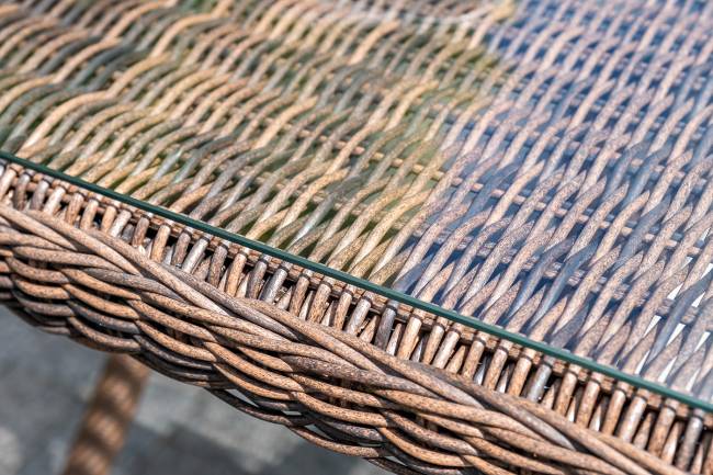 "Латте" плетеный стол из искусственного ротанга 160х90см, цвет коричневый "Латте" плетеный стол из искусственного ротанга 160х90см, цвет коричневый