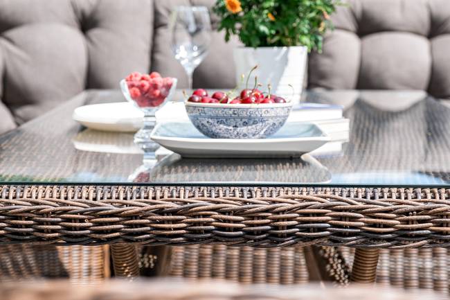 "Латте" плетеный стол из искусственного ротанга 160х90см, цвет коричневый "Латте" плетеный стол из искусственного ротанга 160х90см, цвет коричневый