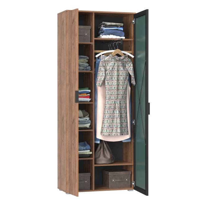 Шкаф с зеркалом Гранд 13.226 цвет дуб крафт табачный Шкаф с зеркалом Гранд 13.226 цвет дуб крафт табачный