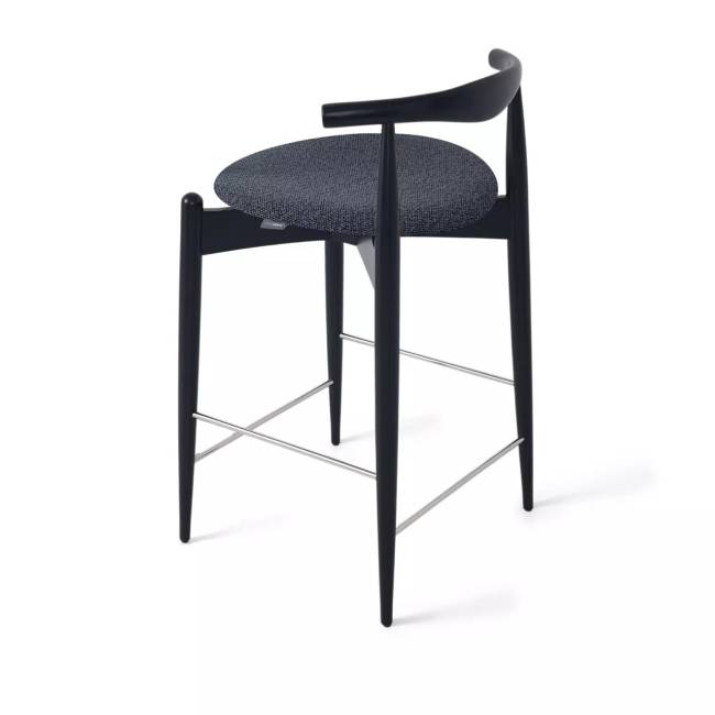 Стул Noble полубарный, массив бука - графит - бук черный