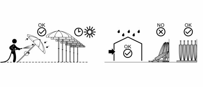 Зонт пляжный профессиональный Ø2.5 м Picasso под дерево Ø2500 мм