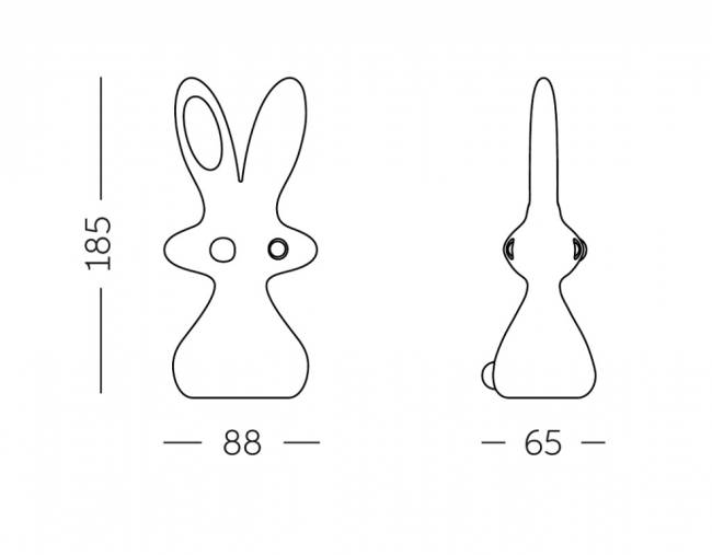 Фигура пластиковая Кролик Cosmo Bunny Standard 880х650х1850 мм