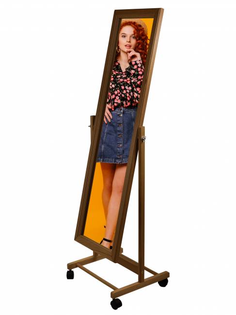 Зеркало напольное BeautyStyle 27 средне-коричневый 135 см х 42,5 см