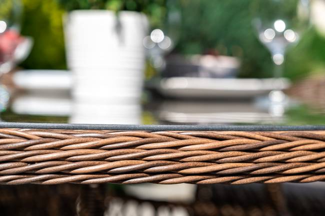 "Эспрессо - 150 R" обеденная группа плетеная, цвет коричневый