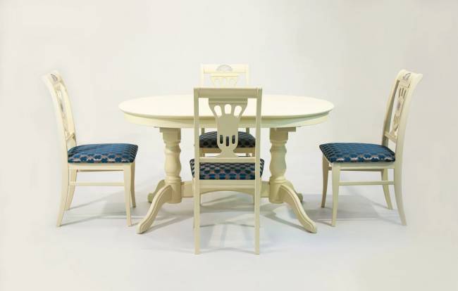 Стол Бизе 120, Слоновая кость