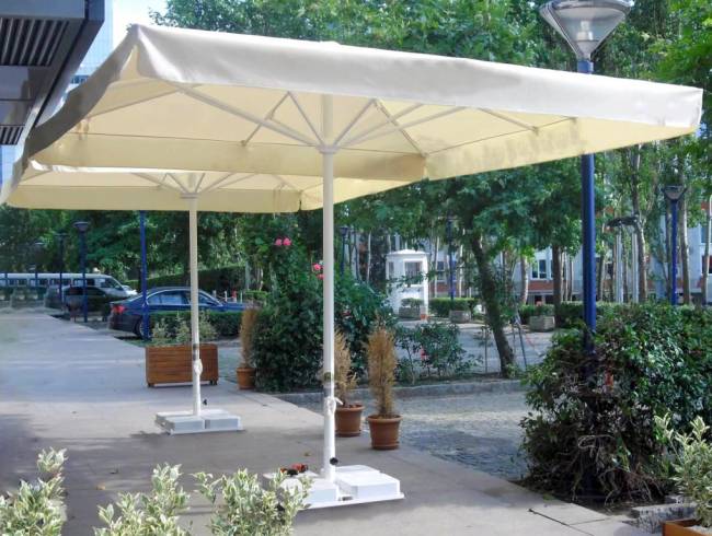 Зонт профессиональный 3х3 м Avocado белый, бежевый 3000х3000 мм Зонт профессиональный 3х3 м Avocado белый, бежевый 3000х3000 мм