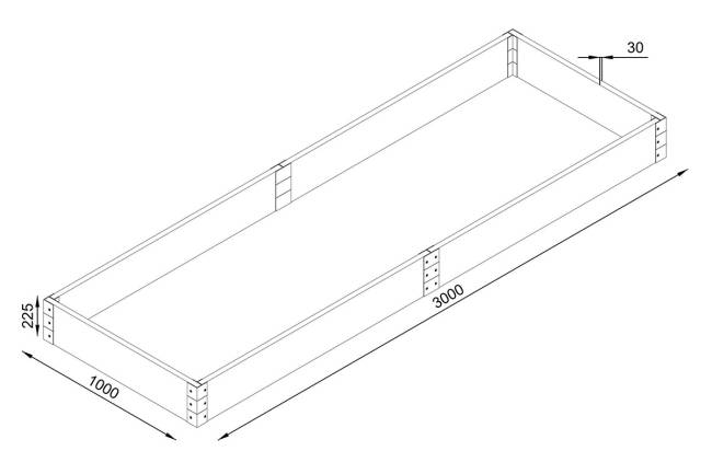 Комплект грядочных досок Holzhof 300x100x22.5 см, венге