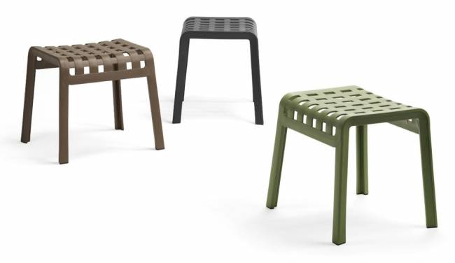 Табурет пластиковый Poggio табак 490х415х440 мм