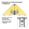 Уличный газовый обогреватель Aesto A-01T, античный серый 1шт!