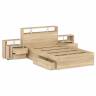 Кровать с ящиками 1200 Камелия + две тумбы цвет дуб сонома Кровать с ящиками 1200 Камелия + две тумбы цвет дуб сонома