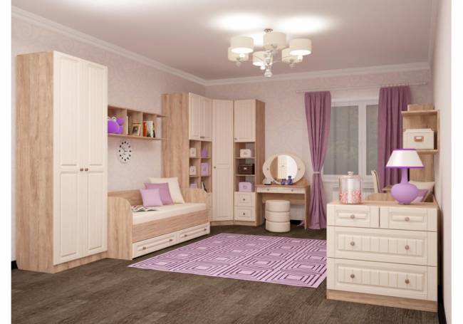 Майя М-02 дуб баррик светлый / крем брюле