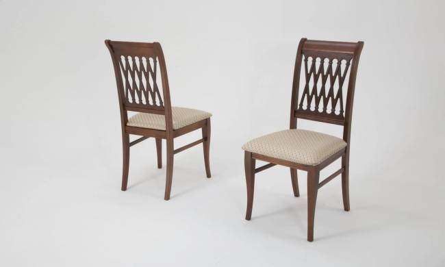 Обеденная группа Верди 120 со стульями Рич/ ромб бежевый, Орех