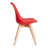 Стул TULIP (mod. 73-1) / 1 шт. в упаковке дерево/пластик/экокожа, 47,5x55x80 см, Красный (Red) красный