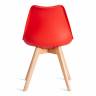 Стул TULIP (mod. 73-1) / 1 шт. в упаковке дерево/пластик/экокожа, 47,5x55x80 см, Красный (Red) красный