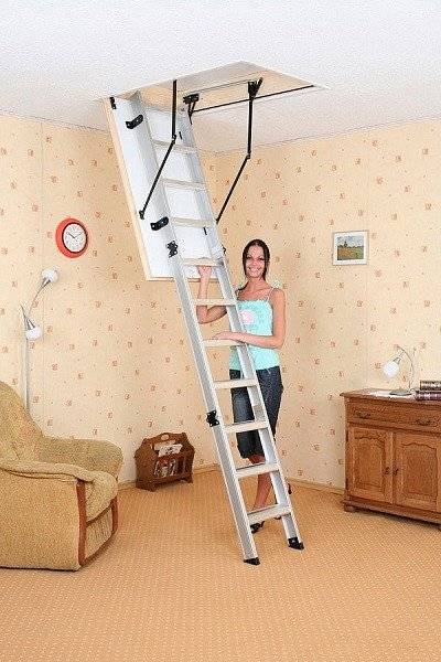 Алюминиевая чердачная лестница Alu-Profi 120х70