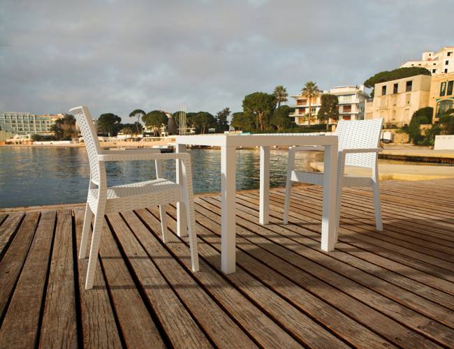 Стол пластиковый Orlando 80 белый 800х800х750 мм