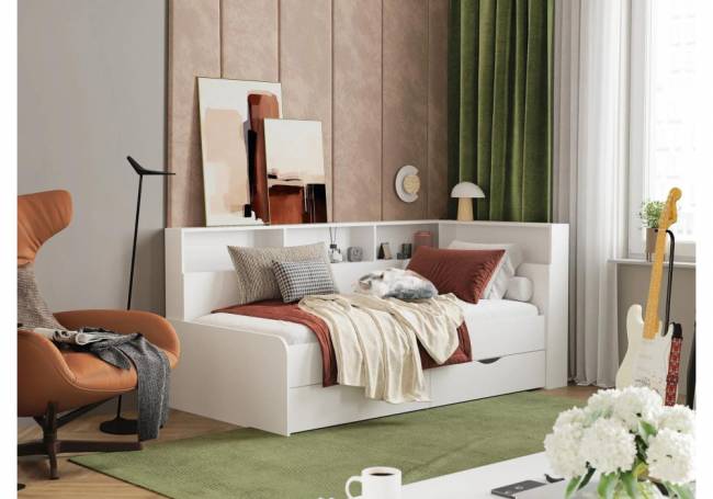 Кровать Кровать Амер 190х80 белая