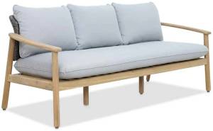 Диван деревянный трехместный с подушками Freeport песочный, угольный, серый 1955х771х740 мм