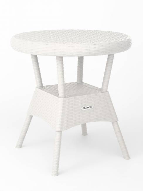 Стол садовый круглый Bermonti, белый