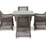 "Айриш" обеденная группа плетеная на 4 персоны, цвет графит