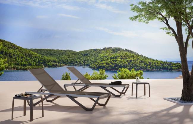 Шезлонг-лежак металлический Wave тортора 1910х715х300 мм Шезлонг-лежак металлический Wave тортора 1910х715х300 мм