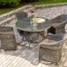 "Равенна" обеденная группа плетеная, цвет графит "Равенна" обеденная группа плетеная, цвет графит